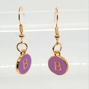 7/$10 B Initial Earrings, New